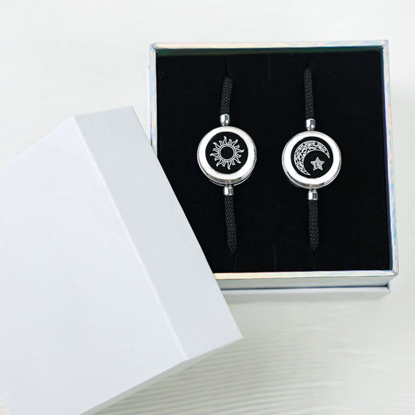🔥 2-Pack Sun & Moon Bracelets – Luminous Couples Jewelry for Long-Distance Love
