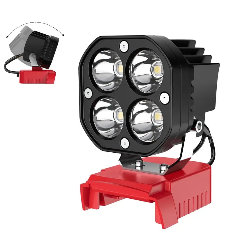 LED Work Light Compatible with Milwaukee 18V Battery
