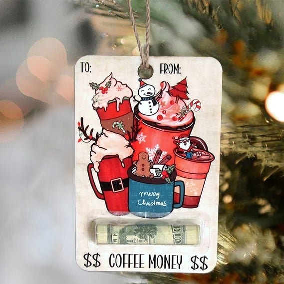 🎅💸 Handcrafted Wooden Money Holders Gift