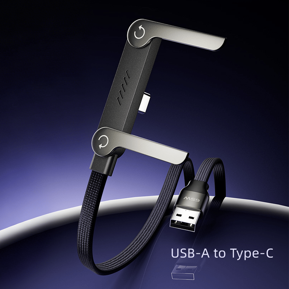 ๐ฅ๐ฑ240W Braided Fast Charge Cable With Built-in Phone Stand