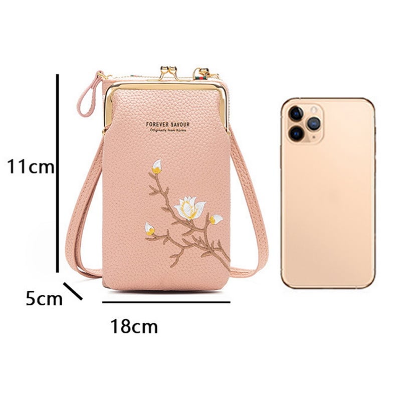 🔥 🎁Women Sling Cross-Body Wallet with Mobile Cell Phone Holder
