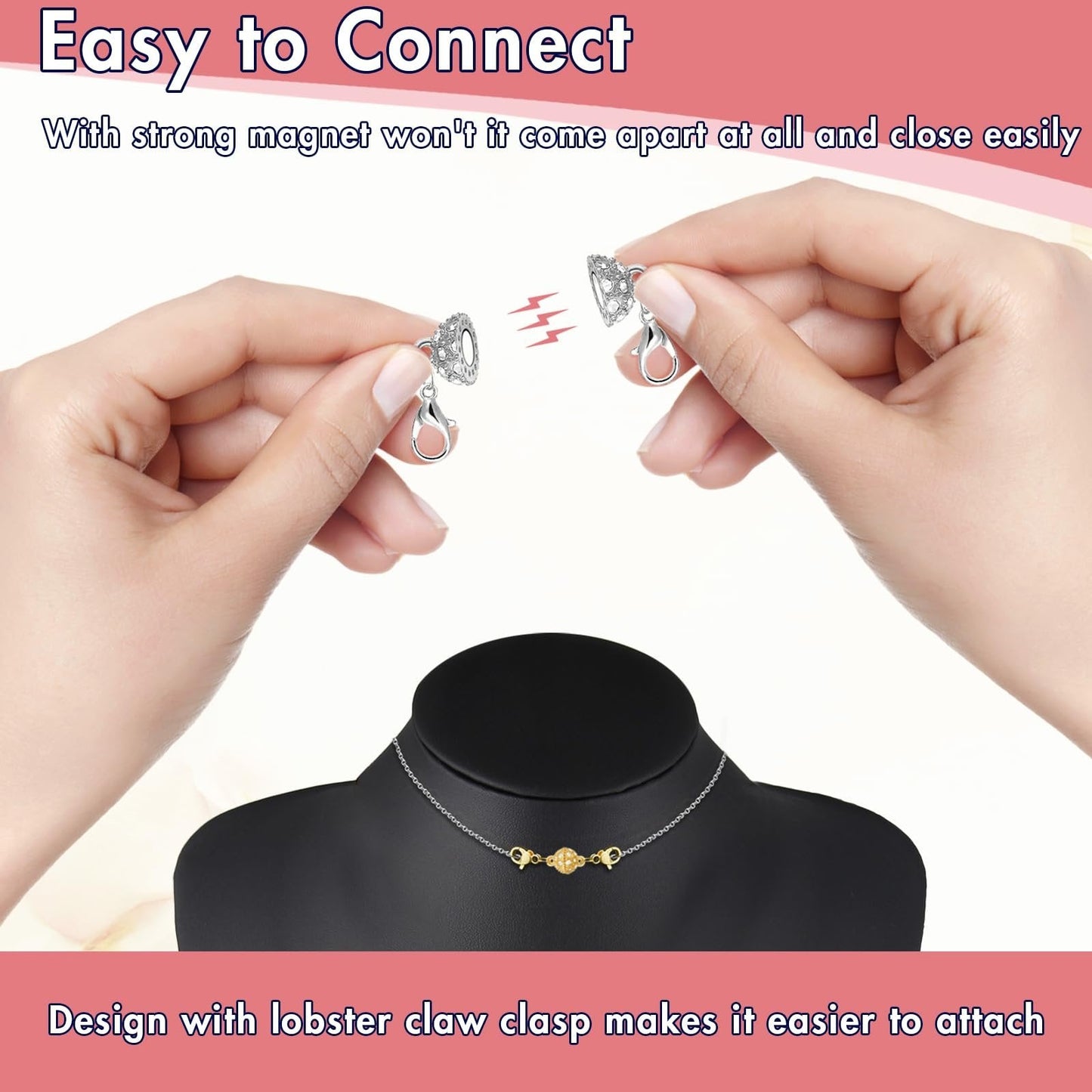 🔥Magnetic Necklace Clasps and Closures    1 Set ( 6 PCS )