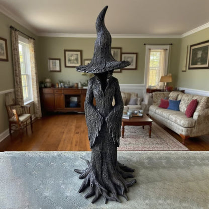 🔥 🧙‍♀️💫Hand-Painted Enchanting Witch Statue: The Guardian of Your Home