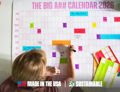🔥 📅The Big A## 2026 Wall Calendar - Flexible Dry-Erase Material ✍️Design Your Amazing Year!🏃