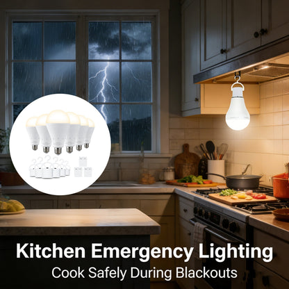 🎁🔥3-Pack Rechargeable Emergency Light Bulbs 💡