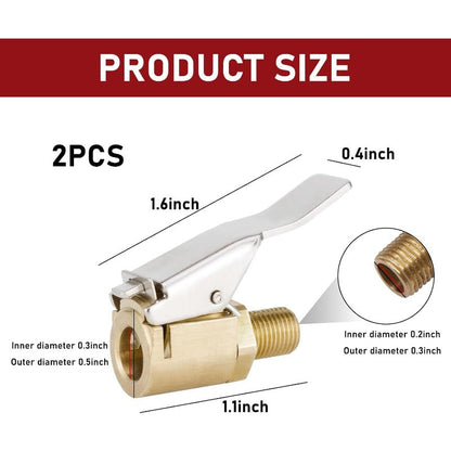 Brass Tire Air Chuck （2 pcs 1 set）