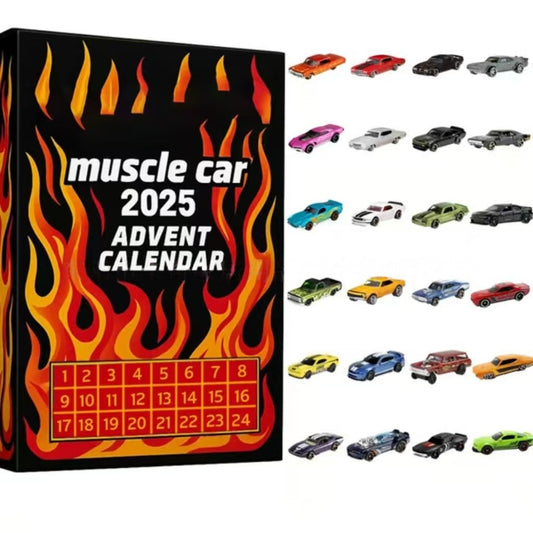 Hot Wheels Muscle Toy Car Advent Calendar-24 DAYS 2025