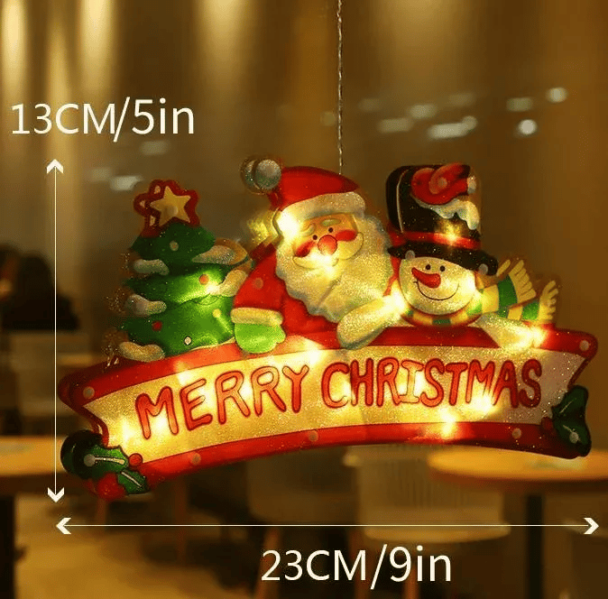 🎄 Christmas Window Hanging Lights 🌟