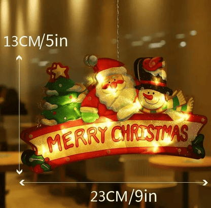 🎄 Christmas Window Hanging Lights 🌟