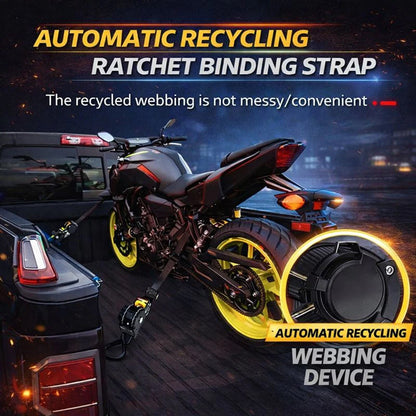 Tiktrove Auto-Retract Tie-Down Ratchet Straps