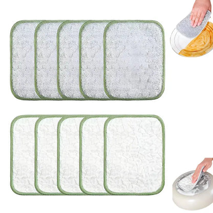 10 Pcs Multipurpose Wire Dishwashing Rags for Wet and Dry, Double Sided Wire Washing Cloth