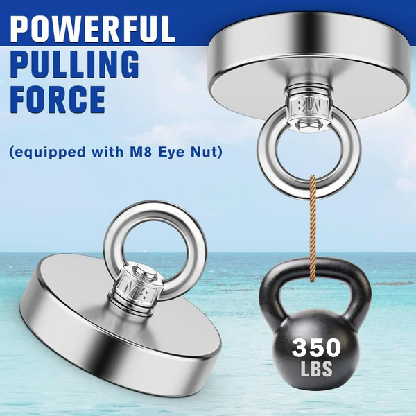 Fishing Magnet: 350LBS Super Strong Neodymium Magnet  🧲
