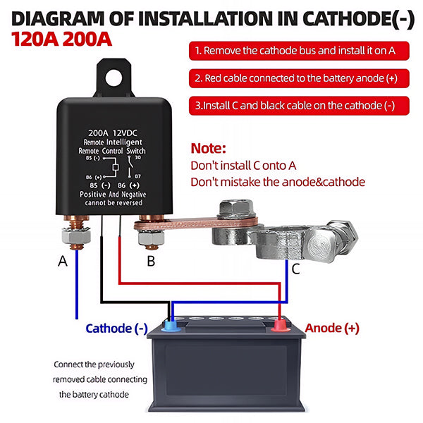 WIRELESS REMOTE CONTROL BATTERY RELAY SWITCH 🔌