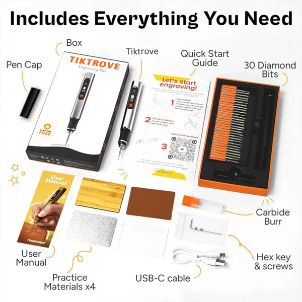 Tiktrove engraving pen