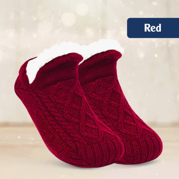 TIKTROVE - Fleece-Lined Non-Slip Thermal Slippers Socks