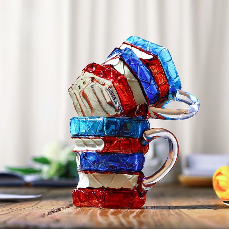🎄🔥-📚 Ceramic Innovative 3D Painting Book Mug