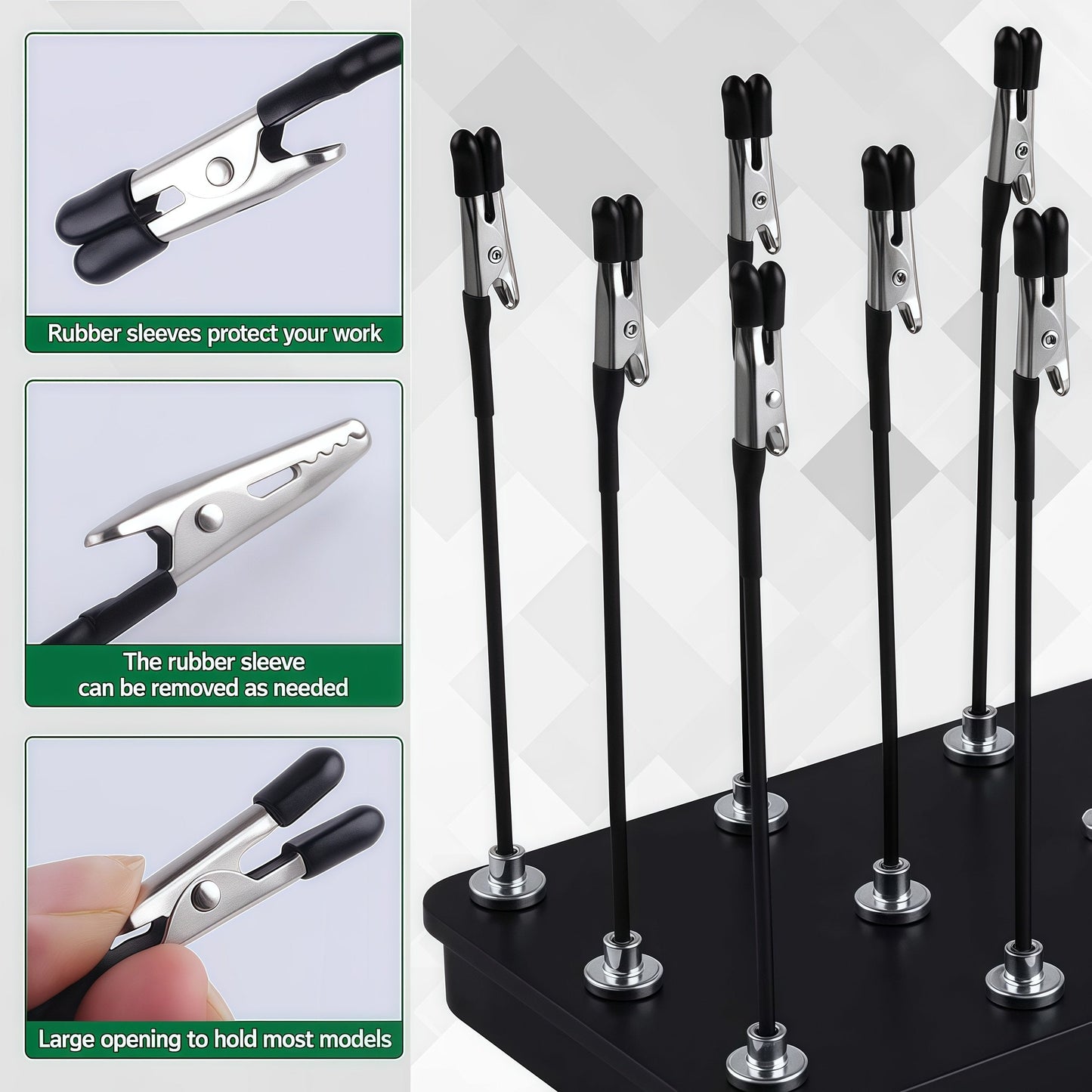 🧲Tiktrove Magnetic Helping Hands Soldering Tool - Adjustable Alligator Clip Holder