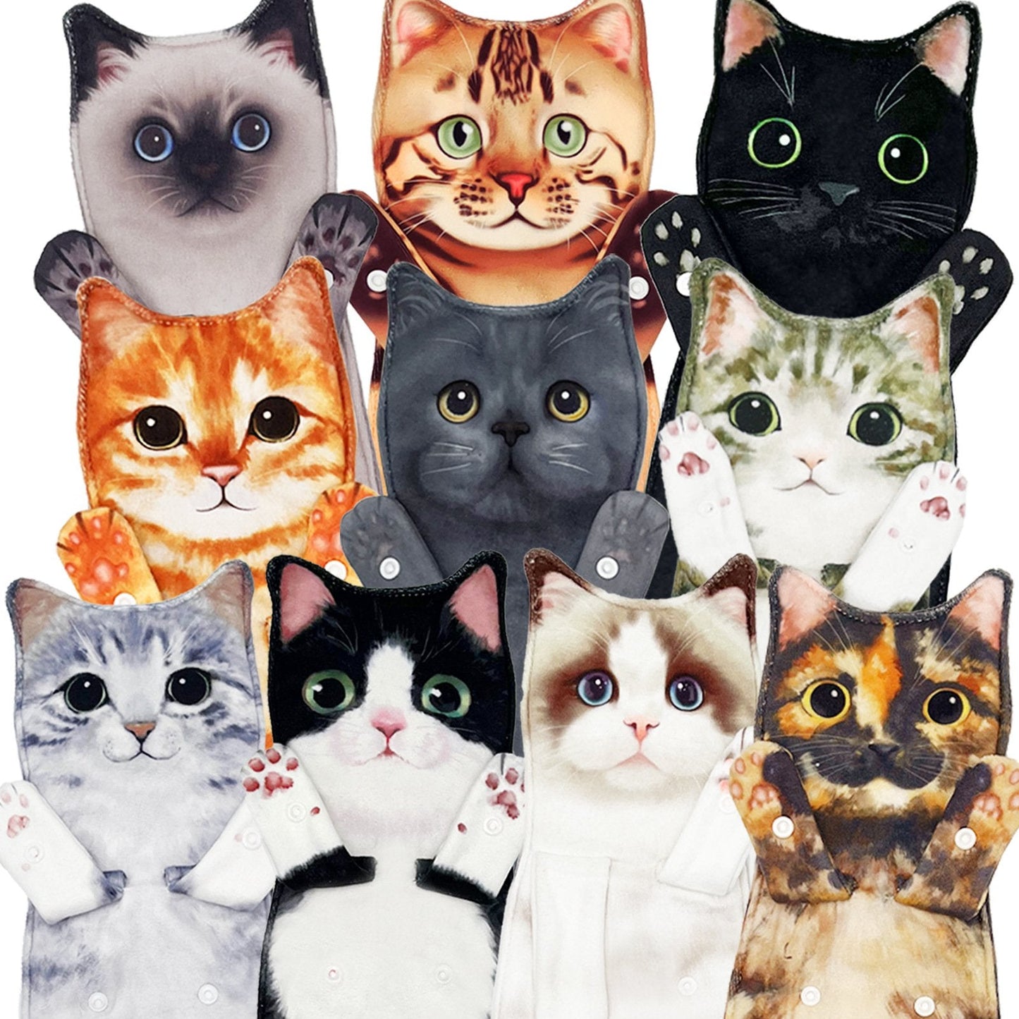 🎁 Early Christmas Sale🎅 Funny Cat Hand Towels