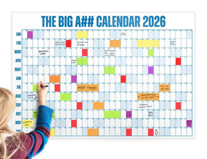 🔥 📅The Big A## 2026 Wall Calendar - Flexible Dry-Erase Material ✍️Design Your Amazing Year!🏃