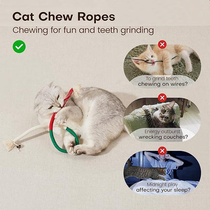🔥😻Catnip Chew Rope Toy – Natural, Safe Tooth Cleaner for Indoor Cats
