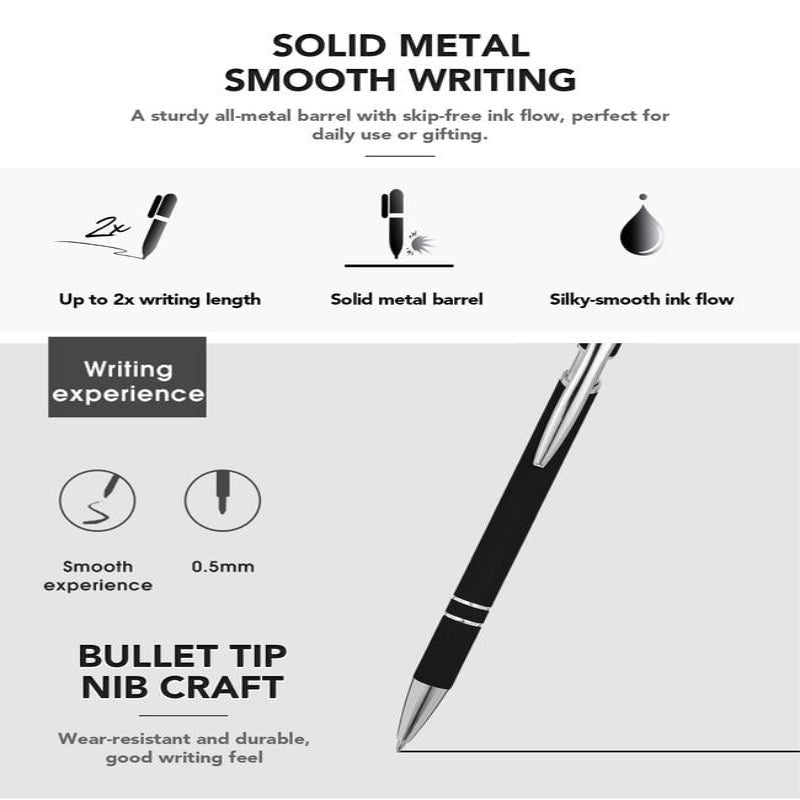 🔥💝Funny Stress-Relief Daily Quotes Metal Ballpoint Pen Set (7 Pcs) | 🎁Office Christmas Gift Exchange