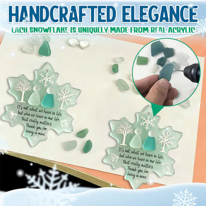 🌊Snowflake-Shaped Acrylic Friendship Decor❄️✨ Shaped by Nature & Crafted by Hand