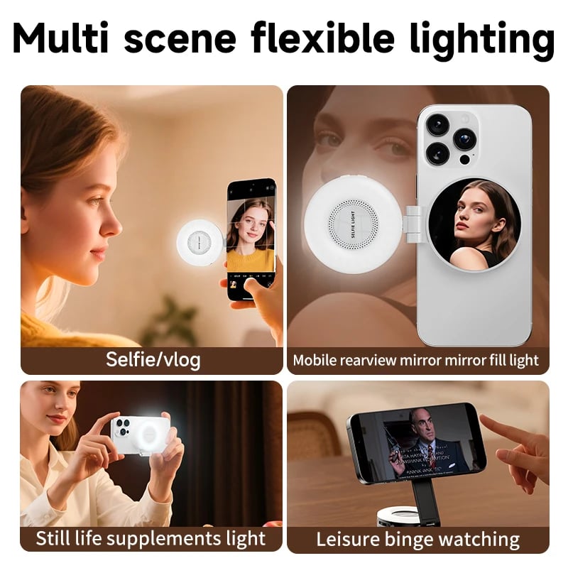 💥 3-in-1 Magnetic Beauty Selfie Light for Phones