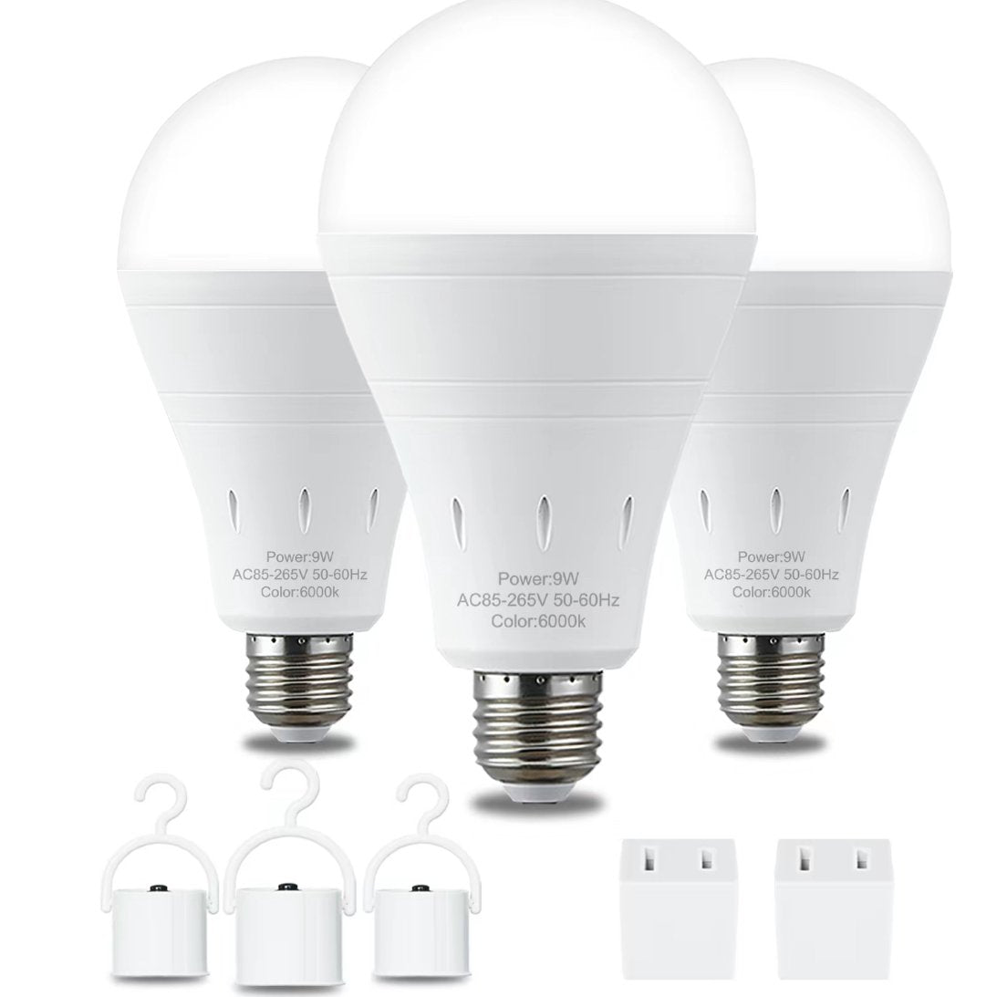 🎁🔥3-Pack Rechargeable Emergency Light Bulbs 💡