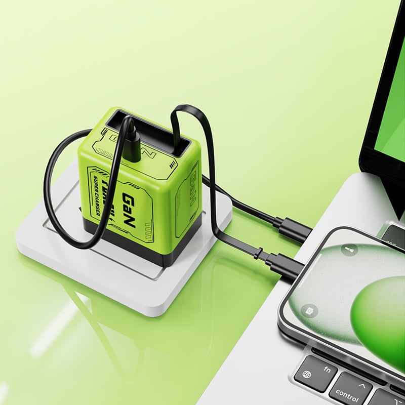 🔥W&O 2-in-1 GaN Compatible with 120W Fast Charger