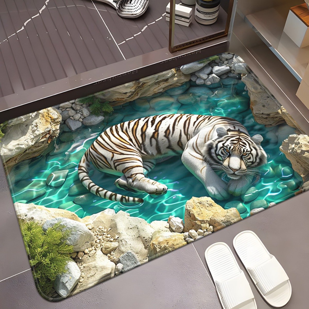 Visual Illusion Endless Abyss Pattern HD Printed Non-Slip Doormat 🔥Same as in the video