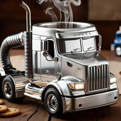 Durable Semi-Truck Shaped Coffee Mug – Handcrafted Resin Mug for Family & Friends