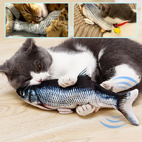 Bite-Sized Realistic Flopping Fish Cat Toys