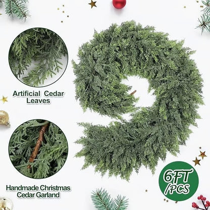 🎅⛄2025 Christmas Artificial Cedar Garland🎄