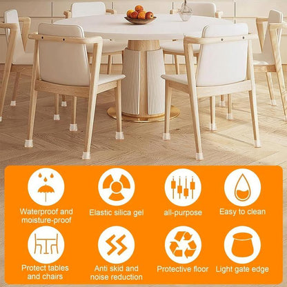 Square Chair Leg Protectors for Hardwood Floor Fits All Shape Chair Mat for Wood and Tile Floors.