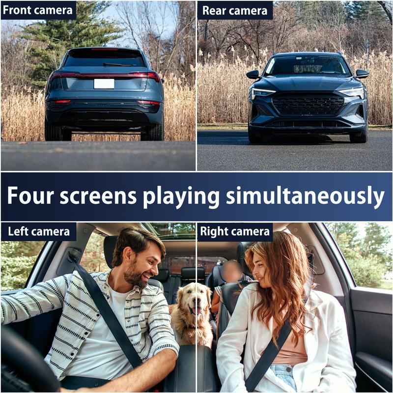 Four-channel surveillance dashcam