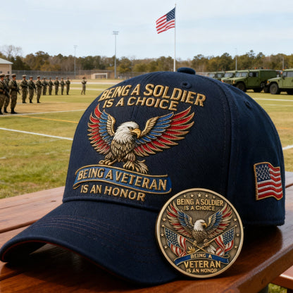 🔥🦅 “Being a Soldier, Being a Veteran” Commemorative Cap