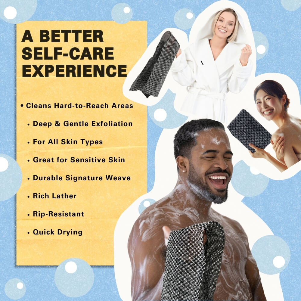 Tiktrove Exfoliating Antibacterial Shower Towel