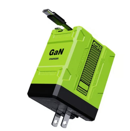 2-in-1 GaN Tiktrove 3.0  Charger with Retractable Cables