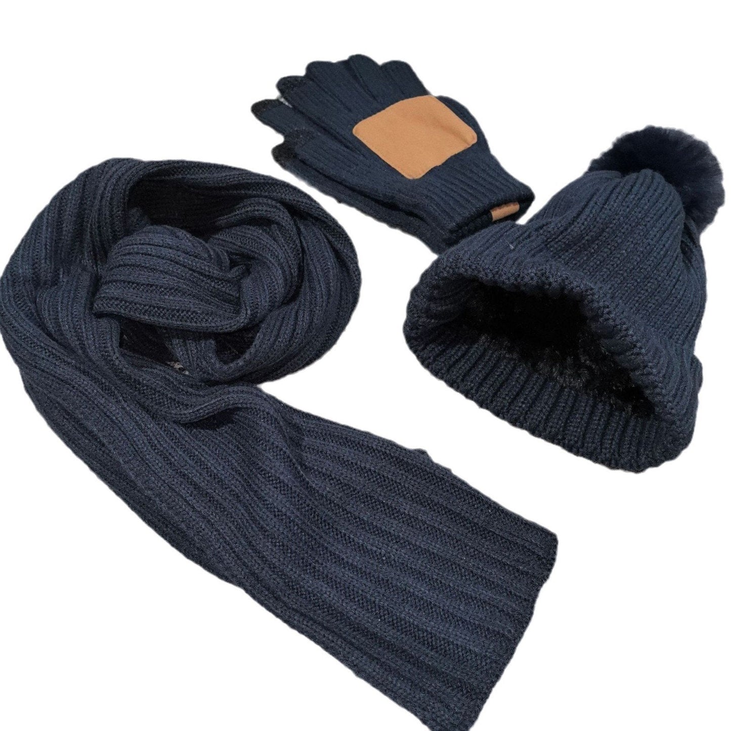 Winter Beanie Hat Scarf  🧣 Touchscreen Gloves Set for Women Men, Warm Accessories Perfect 3 PCS Birthday Gift🎁