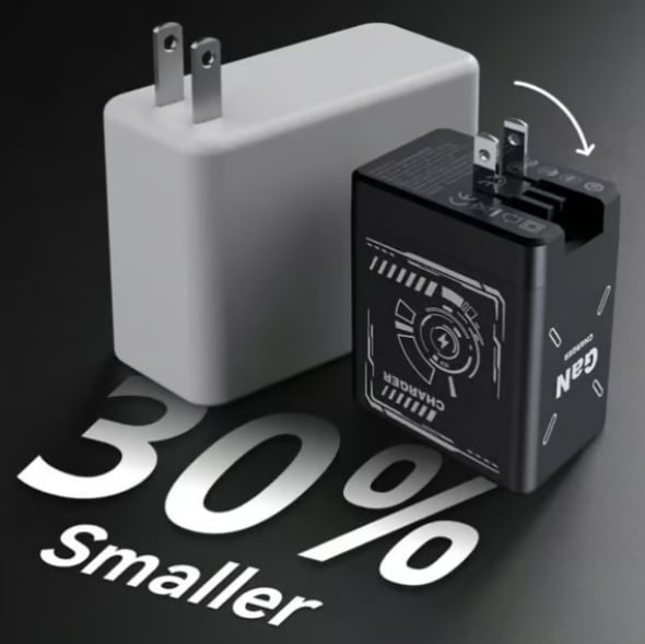 2-in-1 GaN Tiktrove 3.0  Charger with Retractable Cables