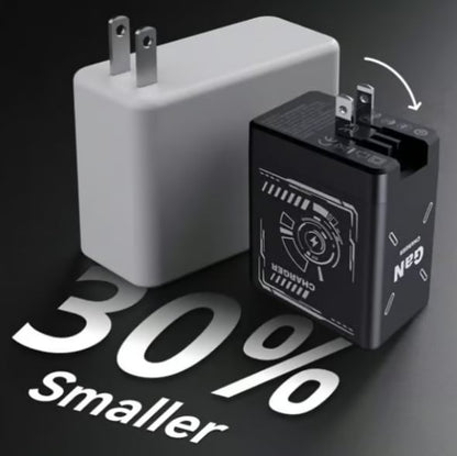 2-in-1 GaN Tiktrove 3.0  Charger with Retractable Cables