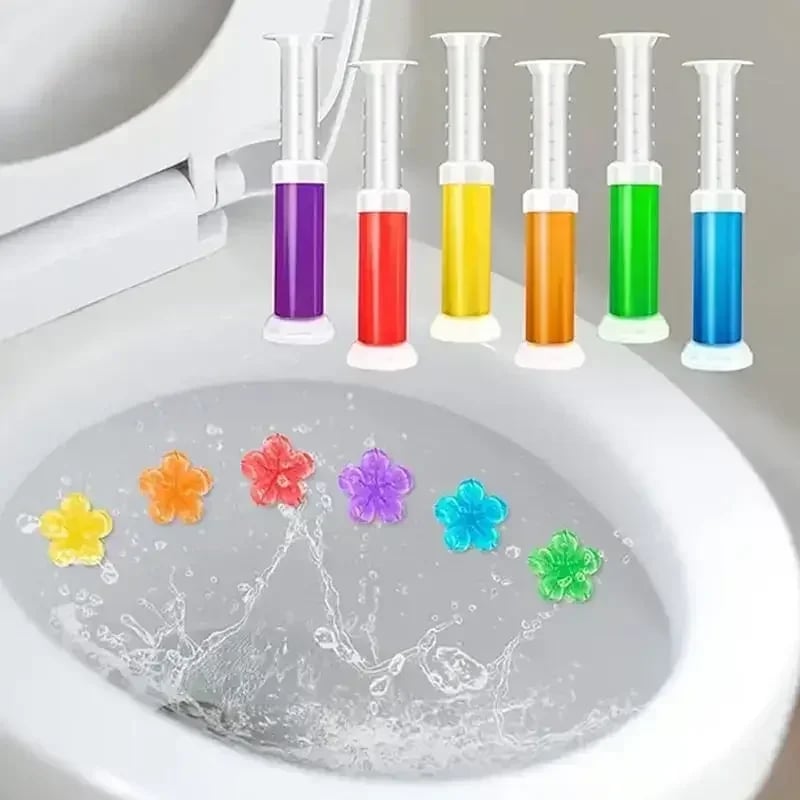 🔥🚽84 Flowers Toilet Cleaner Gel Stamp      1 set contains 6 pack (84 flowers)