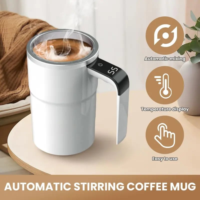 🔥🎁Electric coffee mug with a built-in LCD thermometer