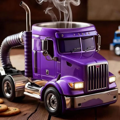 Durable Semi-Truck Shaped Coffee Mug – Handcrafted Resin Mug for Family & Friends