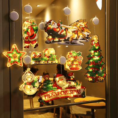 🎄 Christmas Window Hanging Lights 🌟