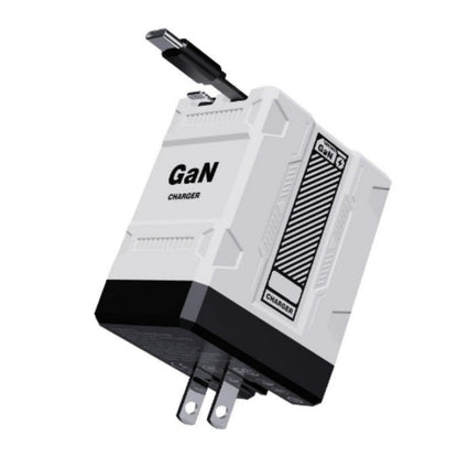 2-in-1 GaN Tiktrove 3.0  Charger with Retractable Cables