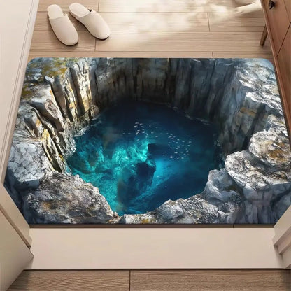 Visual Illusion Endless Abyss Pattern HD Printed Non-Slip Doormat 🔥Same as in the video