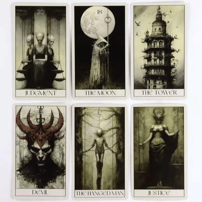 🔥🖤Horror Tarot Card Deck: Spooky, Stylish 78-Card Set 🎴👻