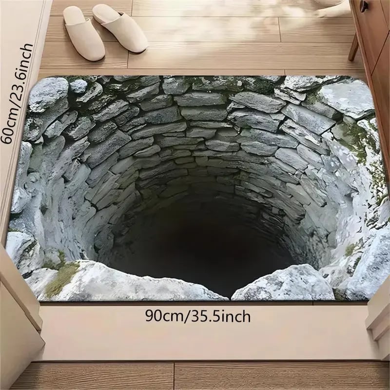 Visual Illusion Endless Abyss Pattern HD Printed Non-Slip Doormat 🔥Same as in the video