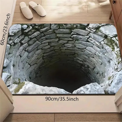 Visual Illusion Endless Abyss Pattern HD Printed Non-Slip Doormat 🔥Same as in the video